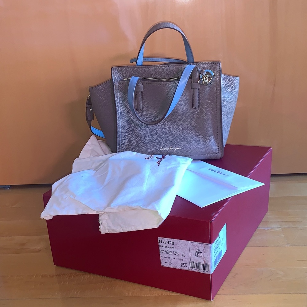 Salvatore Ferragamo Brown Leather Satchel